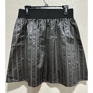 Dori Women’s Stripes Metallic Skirt Size 1XL Elastic in Waist